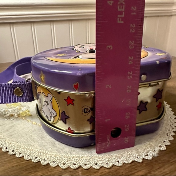 2001 Betty Boop Tin Lunch Box Purse Purple & Yellow Moon - King Features Synd. - Picture 10 of 12